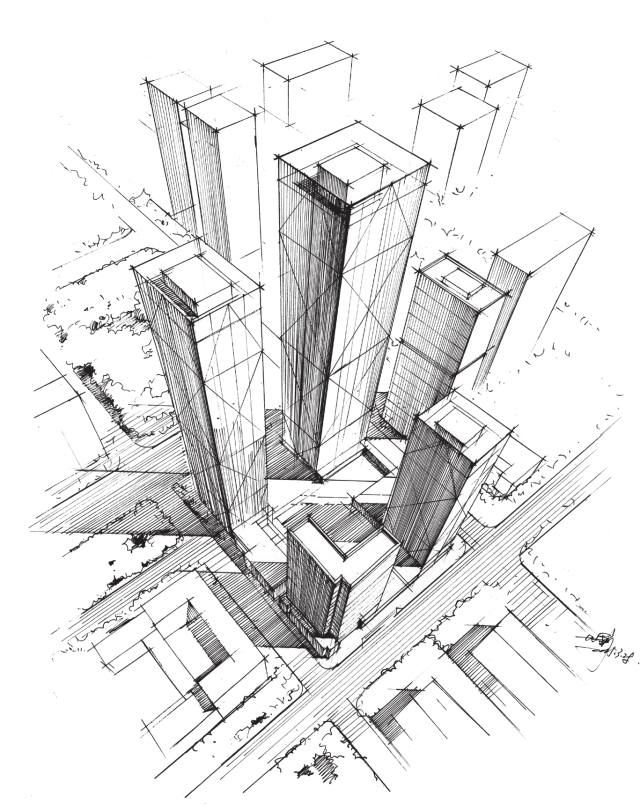 资讯 建筑 文章详情 要点一:首先确定视平线的高度,在连接建筑的结构