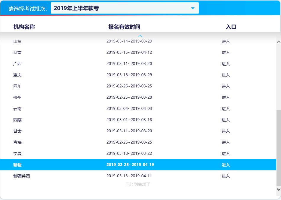 2020年5月新疆软考报名入口：中国计算机技术职业资格网