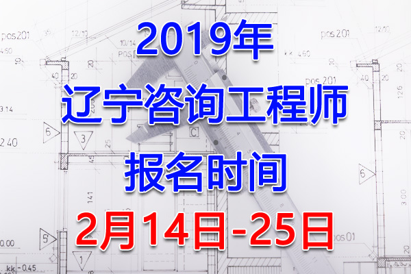 2019辽宁咨询工程师考试报名时间、报名入口【2月14日-25日】