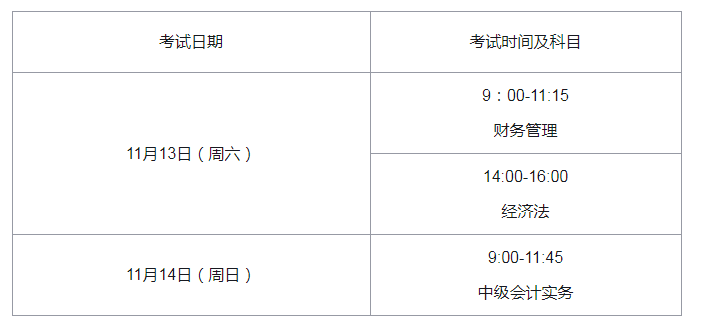 2021年江苏徐州中级会计考试准考证打印时间：11月3日至12日