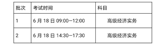 2022年上海高级经济师考试时间及科目安排