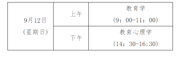 2021年秋季内蒙古教师资格证考试时间、科目及命题范围与依据、试卷结构【9月12日】