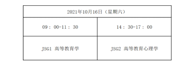 2021年10月云南昆明高校教师资格认定课程考试时间【10月16日】